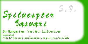 szilveszter vasvari business card
