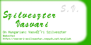 szilveszter vasvari business card